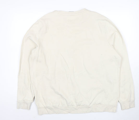 Puma Mens Beige XL Crew Neck Sweatshirt Classic Logo Pullover