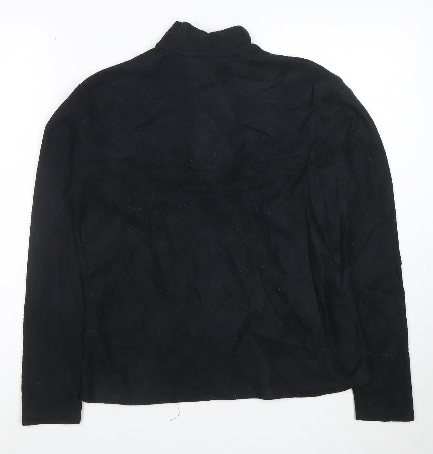 Patagonia Women Black Capilene 1/4 Zip Pullover Sweatshirt M