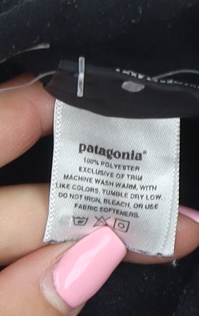 Patagonia Women Black Capilene 1/4 Zip Pullover Sweatshirt M
