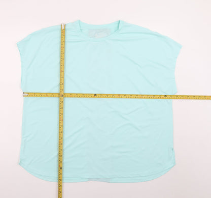 Dunnes Stores Womens Blue XL Basic Sleeveless Stretch T-Shirt