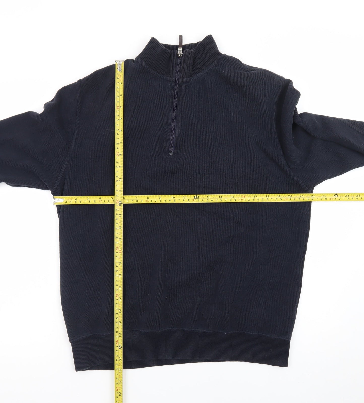 John Partridge Men’s Blue 1/2 Zip Cotton Sweatshirt Size L