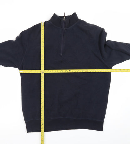 John Partridge Men’s Blue 1/2 Zip Cotton Sweatshirt Size L