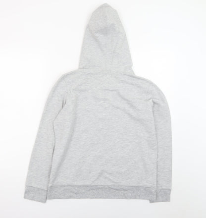 GAP Men’s Grey Pullover Hoodie M Logo Sweatshirt Cotton Blend