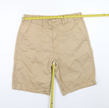 Dunnes Stores Men's Beige Chino Shorts Size 36 Regular Fit Cotton Blend