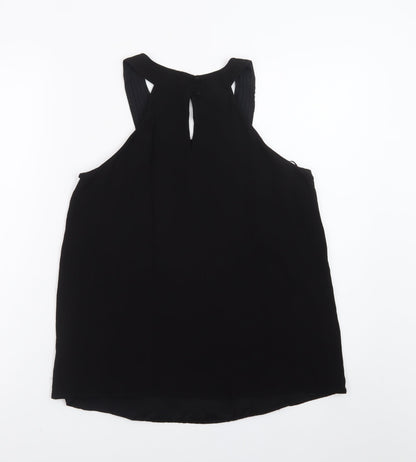 Next Women’s Black Beaded Halter Camisole Blouse Size 12