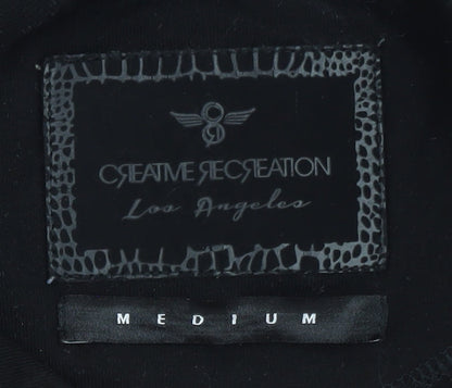 Creative Recreation Men's Black Bomber Jacket Size M Full Zip
