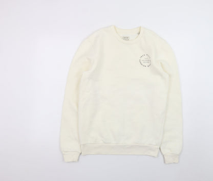 Jack Wills Women's Ivory Crew Neck Pullover Sweatshirt S