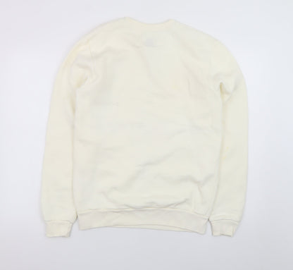 Jack Wills Women's Ivory Crew Neck Pullover Sweatshirt S