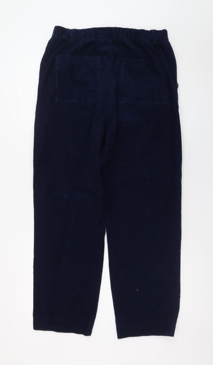 Baukjen Navy Corduroy Trousers Men Blue Size M Relaxed Fit