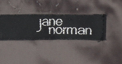 Jane Norman Women Silver Sequin Cropped Blazer Size 8 Party Jacket