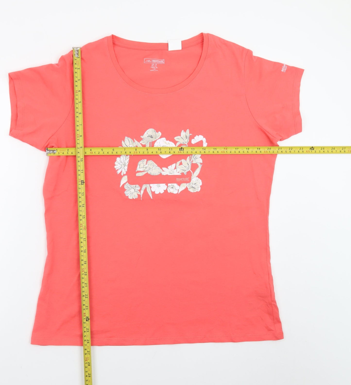 Regatta Womens Pink Floral Cotton T-Shirt Size 18