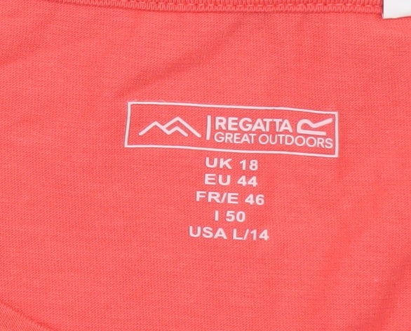 Regatta Womens Pink Floral Cotton T-Shirt Size 18