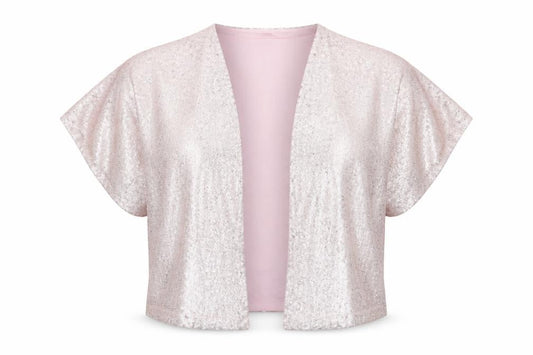 New Look Petite Pink Sequin Kimono Jacket Women's Size 6