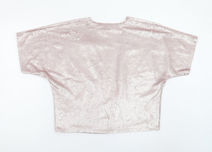 New Look Petite Pink Sequin Kimono Jacket Women's Size 6
