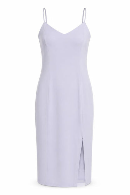 River Island Women Purple Size 6 V-Neck Slip Dress