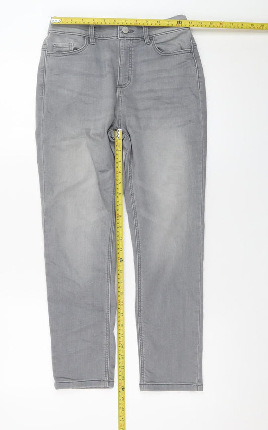 Dunnes Stores Women's Grey Skinny Jeans Size 10 Slim Fit Denim