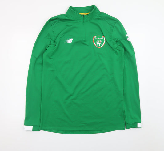 New Balance Men's Green Ireland 1/4 Zip Track Jacket Size L