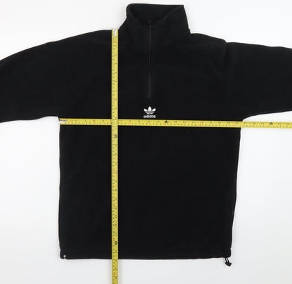 Adidas Mens Black Fleece 1/2 Zip Pullover Sweatshirt Size M