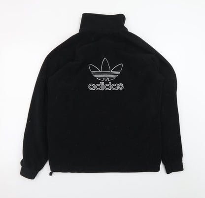 Adidas Mens Black Fleece 1/2 Zip Pullover Sweatshirt Size M