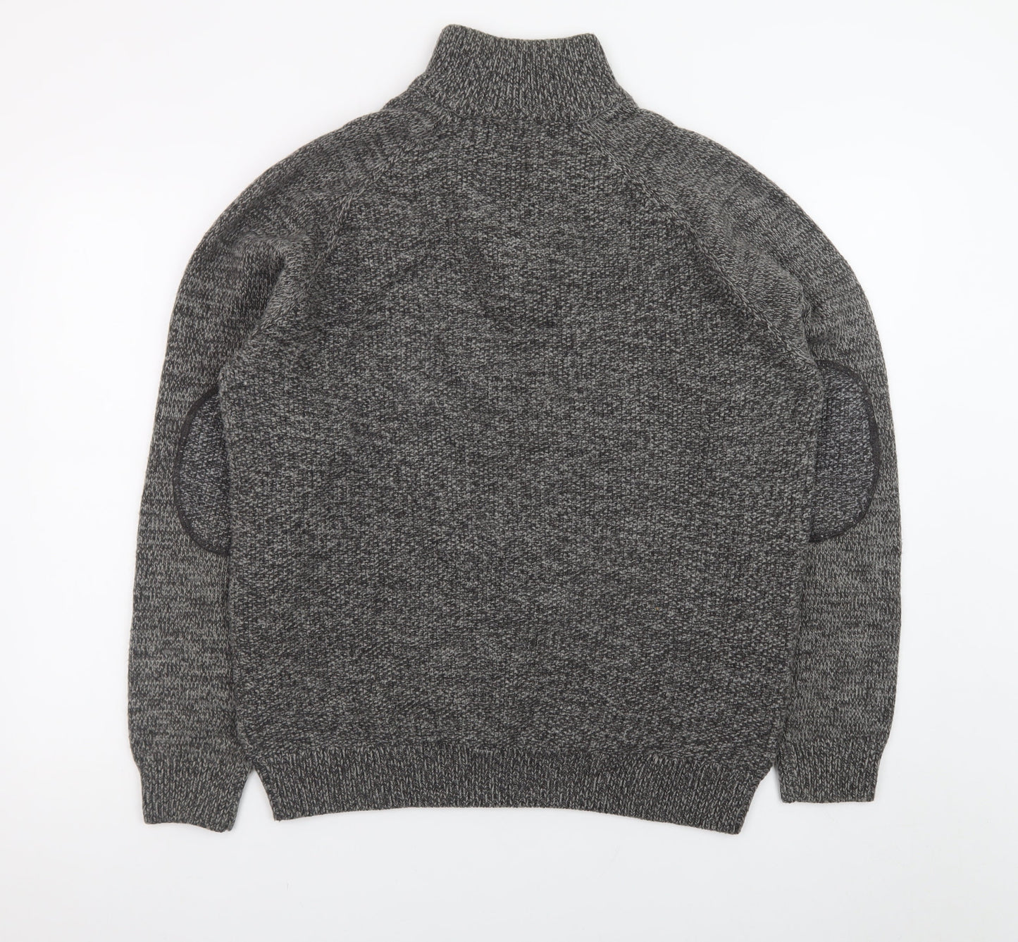 Kensington Eastside Men's Grey L Henley Knit Jumper