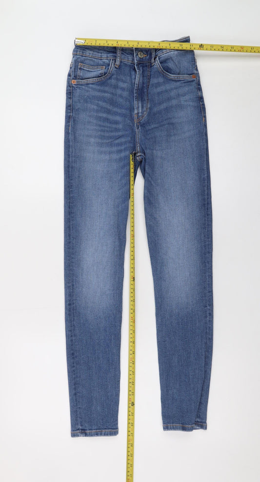 Zara Women Blue Size 10 Skinny Mid Rise Stretch Denim Jeans