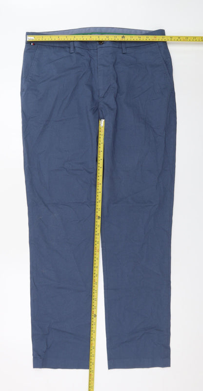 Tommy Hilfiger Men's Blue Chino Trousers 34W 32L Regular Fit