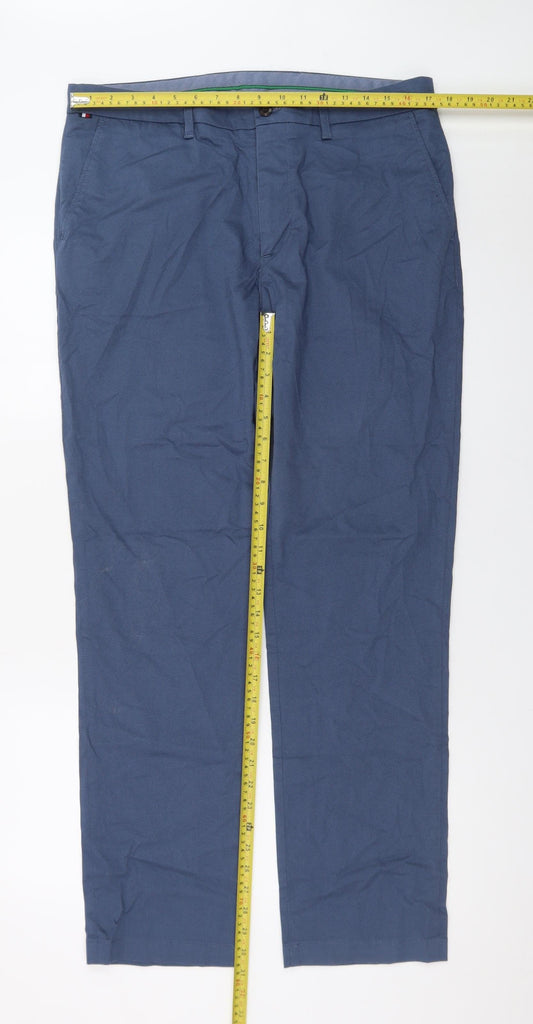 Tommy Hilfiger Men's Blue Chino Trousers 34W 32L Regular Fit