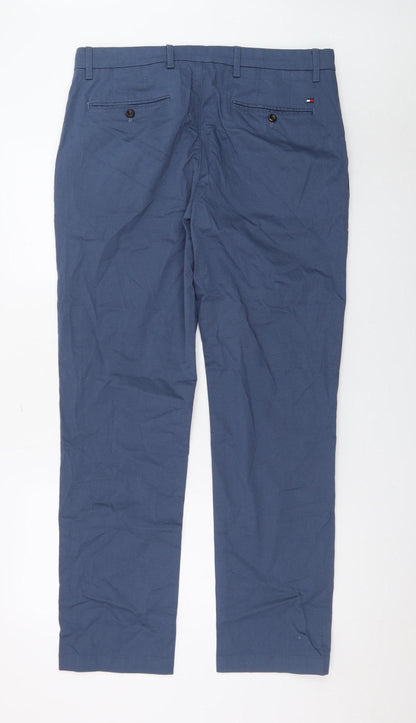 Tommy Hilfiger Men's Blue Chino Trousers 34W 32L Regular Fit