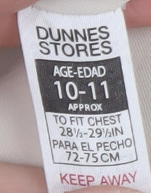 Dunnes Stores Girls Ivory Fleece Full Zip Hoodie Age 10-11 Years