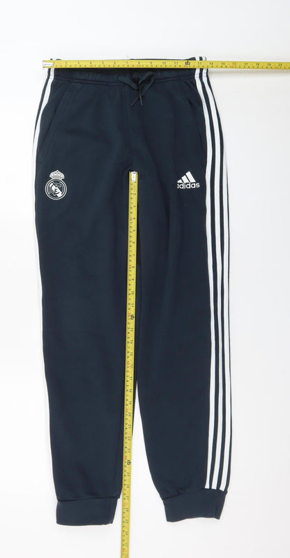 Adidas Men Black Jogger Real Madrid Sweatpants S Tapered Fit