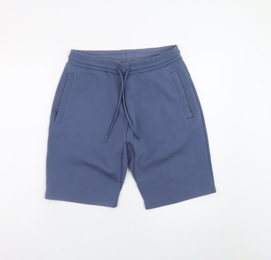 Dunnes Stores Men's Blue Sweat Shorts Size M Elastic Waist