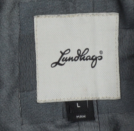 Lundhags Men's Black L Hooded Parka Jacket Windproof Water Resistant