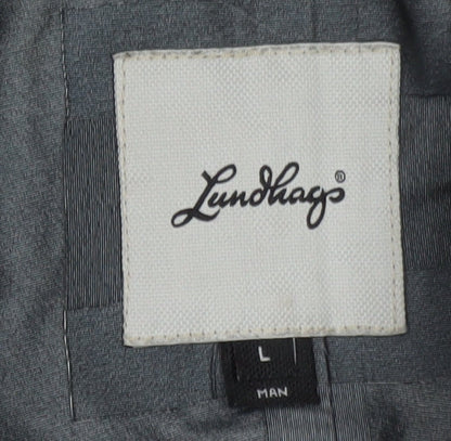 Lundhags Men's Black L Hooded Parka Jacket Windproof Water Resistant