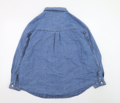 JD Williams Women Blue Denim Cotton Relaxed Fit Jacket Size 18