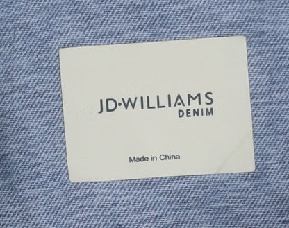 JD Williams Women Blue Denim Cotton Relaxed Fit Jacket Size 18