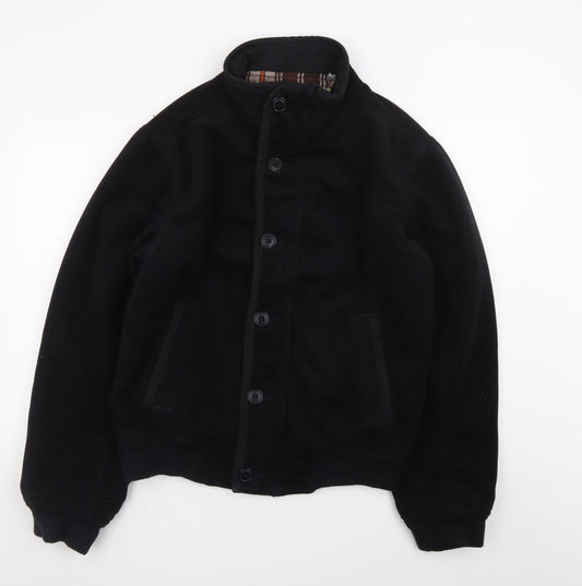 Abercrombie & Fitch Men's Black Wool Bomber Jacket Size M