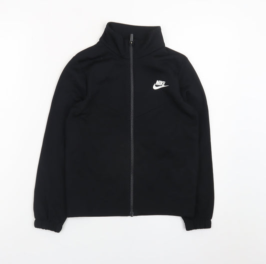 Nike Boys Black Track Jacket Small 128-137cm Full Zip Sportswear