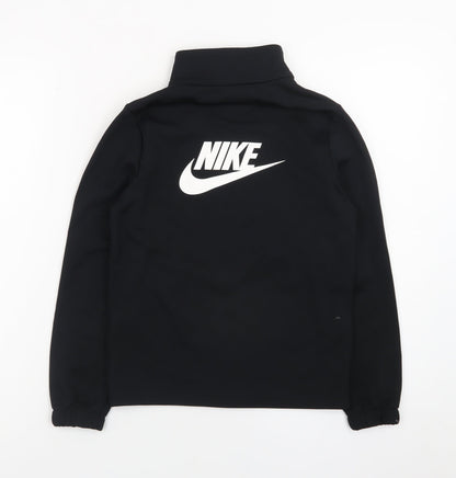 Nike Boys Black Track Jacket Small 128-137cm Full Zip Sportswear