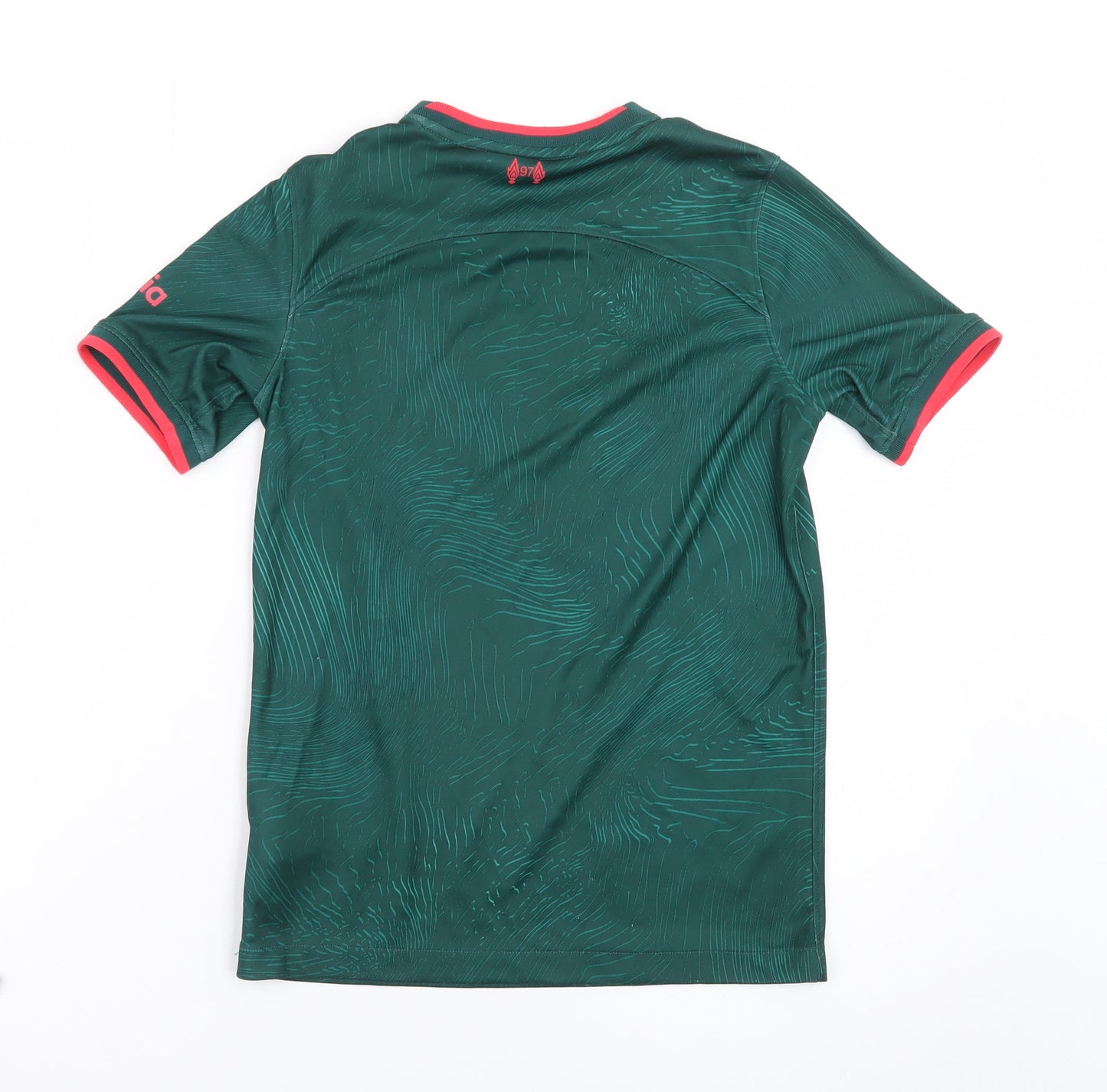 Nike Boys Green Liverpool FC Dri-FIT Football Jersey T-Shirt Size M