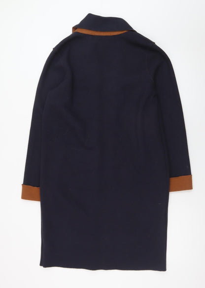 Marks and Spencer Womens Blue Cardigan Medium Knit Open Front