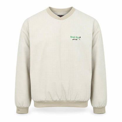 Antigua Men Beige Pullover Golf Sweatshirt M Crew Neck Sportswear