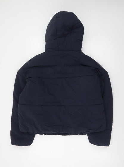 Marks and Spencer Women's Blue Hooded Puffer Jacket Size 14