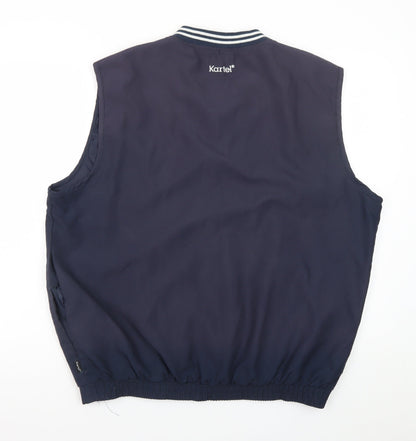 Kartel Men's Blue Sleeveless V-Neck Lightweight T-Shirt M
