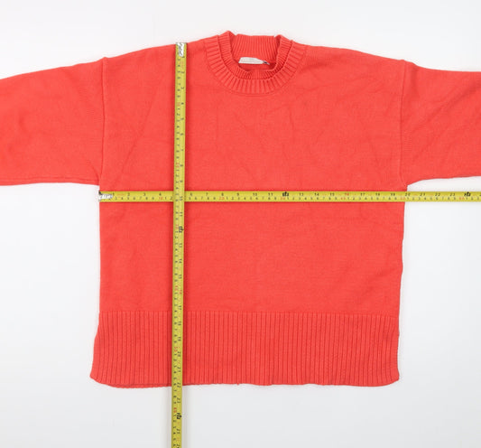 Kaffe Women’s Red Mock Neck Cotton Pullover Jumper Size S