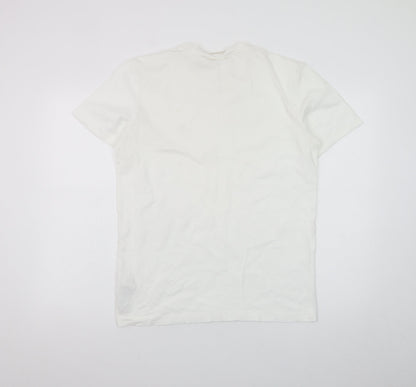 Calvin Klein Jeans Women's White Cotton Crew Neck T-Shirt Size S