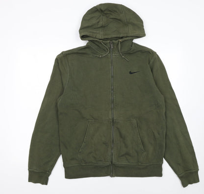 Nike Men's Green Full Zip Hoodie M Regular Fit Sportswear