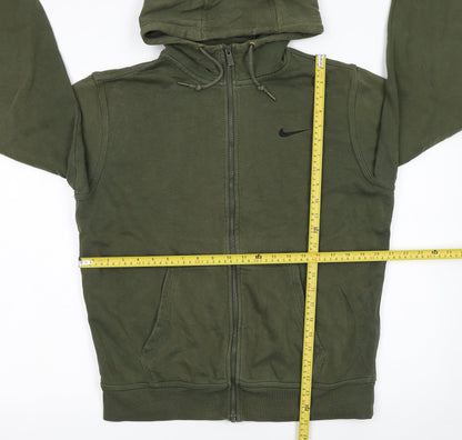 Nike Men's Green Full Zip Hoodie M Regular Fit Sportswear