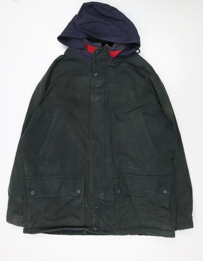 Nautica Boys Green XL Hooded Full Zip Canvas Hoodie Jacket