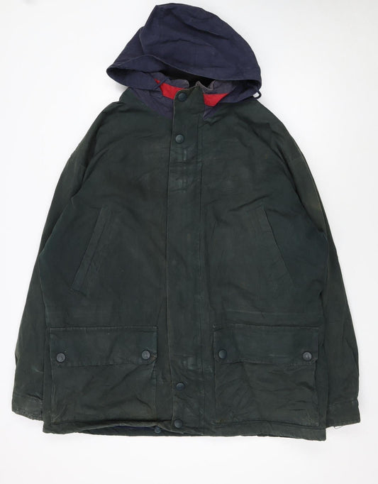 Nautica Boys Green XL Hooded Full Zip Canvas Hoodie Jacket