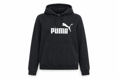 Puma Womens Black Hoodie UK 12 Pullover Logo Sweatshirt
